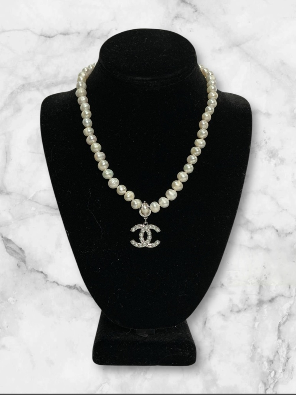 EFFY White Cultured Freshwater Pearl 18" Statement Necklace silver pearl Chanel - Picture 6 of 13